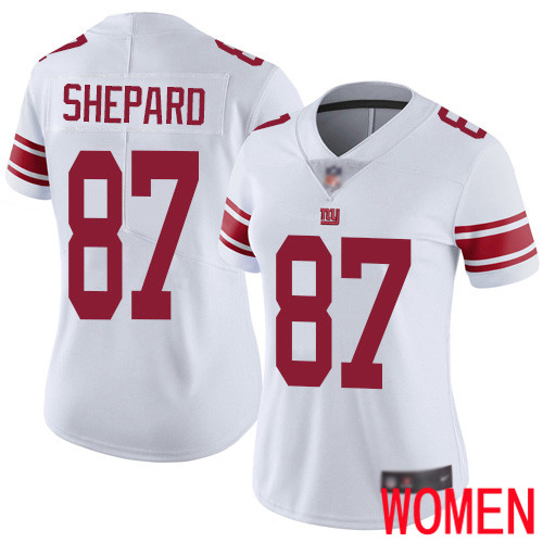 Women New York Giants #87 Sterling Shepard White Vapor Untouchable Limited Player Football NFL Jersey